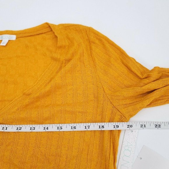 Abound Women's Large Pointelle Knit Crop Sweater - Picture 9 of 10